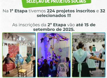 Resultado da 1ª Etapa de seleção dos Projetos Sociais de 2025